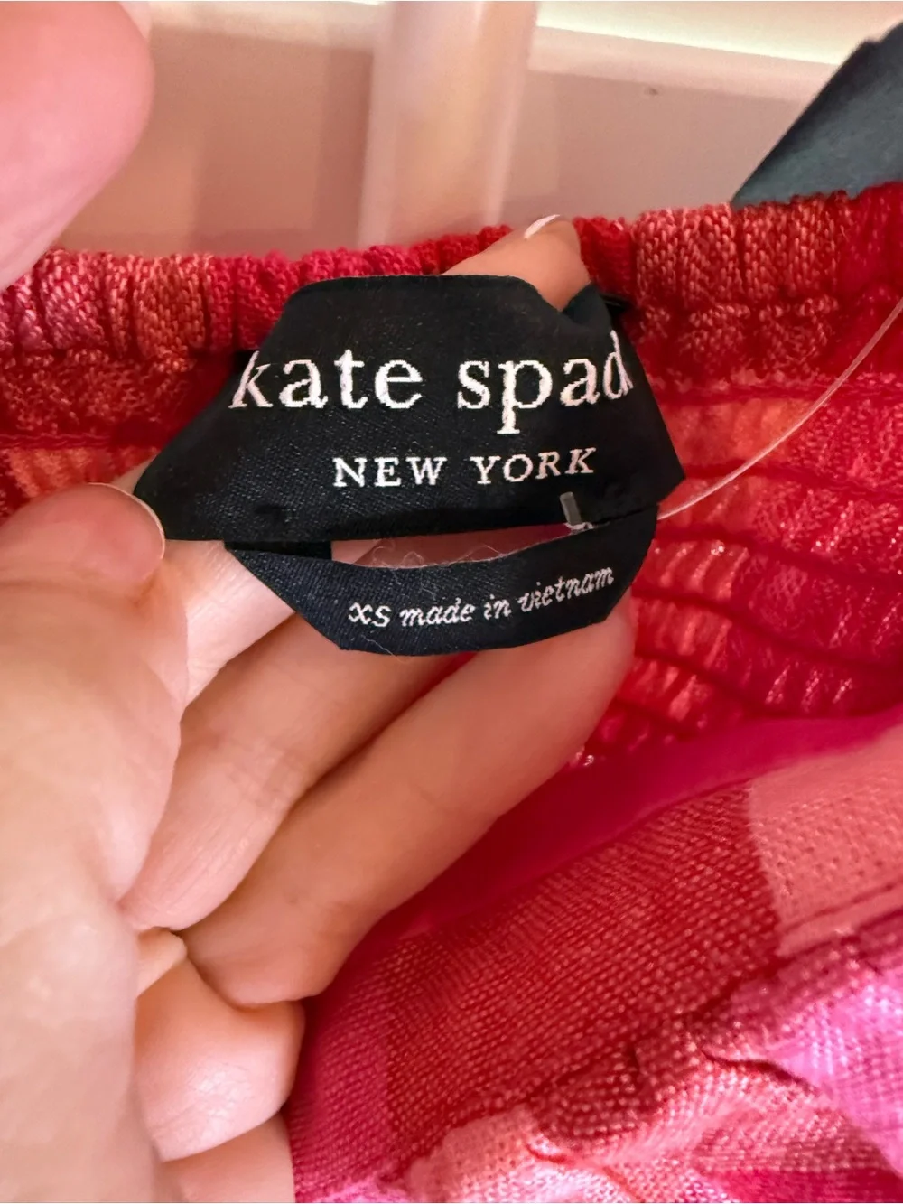 kate spade Pink Gingham Ruffle Midi Dress